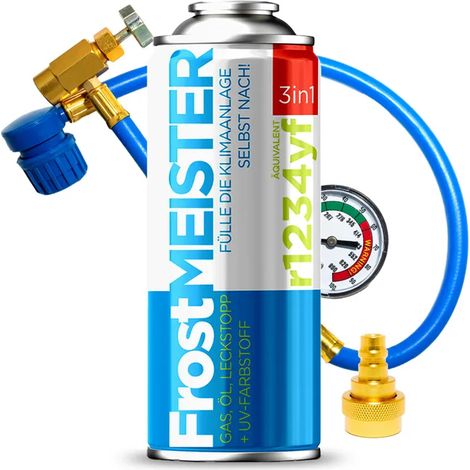 FROSTMEISTER 3 en 1 400 ml - R1234yf Lata + Manguera + Adaptador