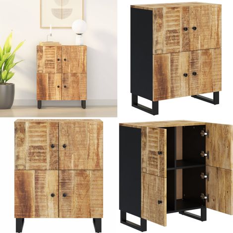 Buffet avec 4 portes 60x33x75 cm bois massif de manguier - Buffet - Meuble De Rangement - Mobilier - Bois Massif - Manguier - Home & Living (1/5)