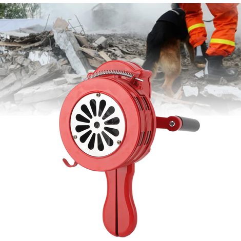 Sirena di allarme manuale di emergenza 110 dB portatile in lega di alluminio rossa girevole 231x202 mm Sicurezza antincendio (1/4)