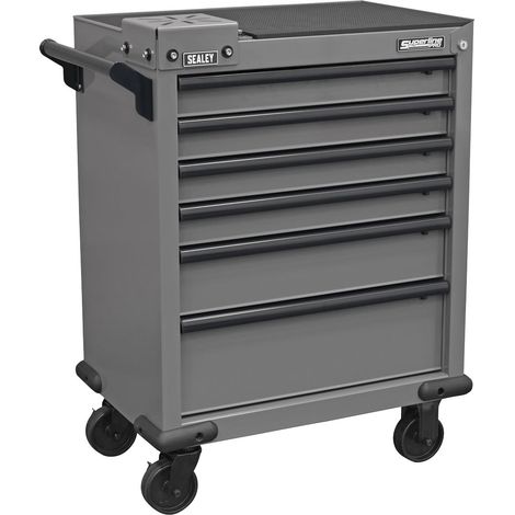 Sealey APMWS2 Superline PRORollcab 6 Drawer with Vice Base - Grey/Black
