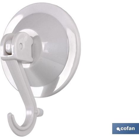 COFAN 1 ud colgador ventosa cierre seguridad ø77mm , Colgador Ventosa con Cierre de Seguridad. 77mm de diámetro. Blíster 1 unidad