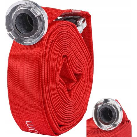 Tuyau d'incendie 2" 20 m – Raccord rapide – Pression 8 bar – Résistant aux températures extrêmes – Pour fosses septiques et eaux usées