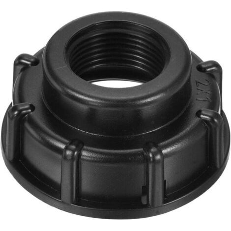 Tapa adaptadora IBC s60x6 para tanque de 1000 litros, 1 pulgada (versión convexa externa 1 pulgada más gruesa)