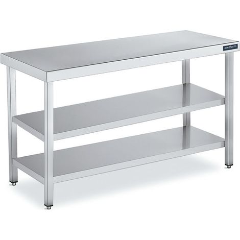 Table Centrale avec 2 Étagères - Profondeur 500 - Distform