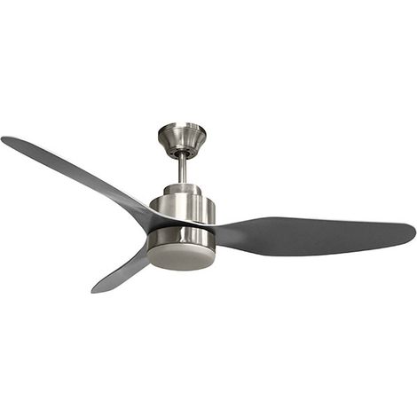 Ventilador DC PONIENTE níquel D.116cm 3 aspas, con LED 16W 1600lm 4000K (1/3)