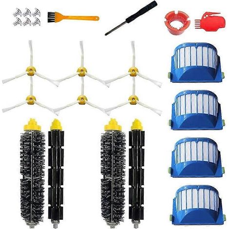 Kit de pièces de rechange pour accessoires iRobot Roomba séries 600, 690, 670, 675, 680, 650 et 630 - Kit de recharge pour aspirateur (1/2)