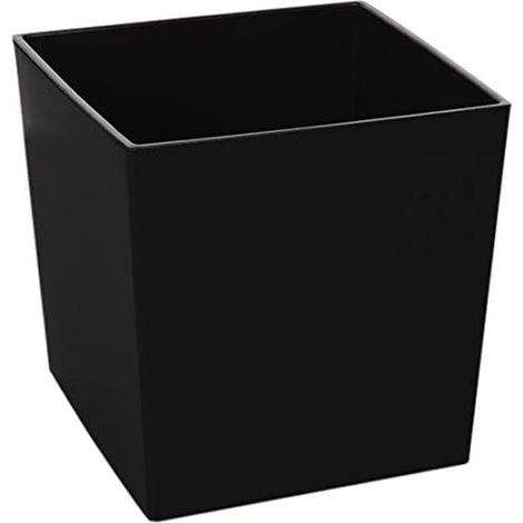 Vaso da fiori in plastica nera Lamela 25 cm x 25 x 25 cm 1 pz.