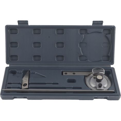 Équerre de vérificationRègle à niveau universelle avec protracteur inclinable 0-360°, trousse de mesure d'angle en acier inoxydable (1/5)