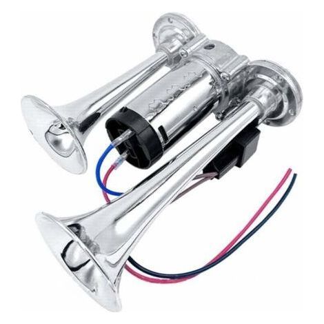 Doppelte 600-dB-Hörner, super leistungsstarkes Hupenset mit Universalkompressor für 12-V-Autos, Motorräder, LKWs, Züge und Boote (1/5)