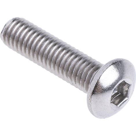 Vis à six pans creux, M3 x 12mm, tête Vis bombée à tête creuse hexagonale, en Acier Inoxydable ( Prix pour Boîte de 100 ) (1/3)