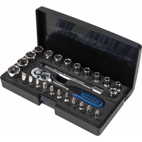 Kit llave de carraca kstools plata acero 26 piezas (1/2)