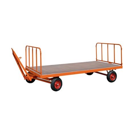 Rollcart 2 Stahlrohrwände, steckbar 750mm hoch für Industrieanhänger 2500x1250mm als Zubehör