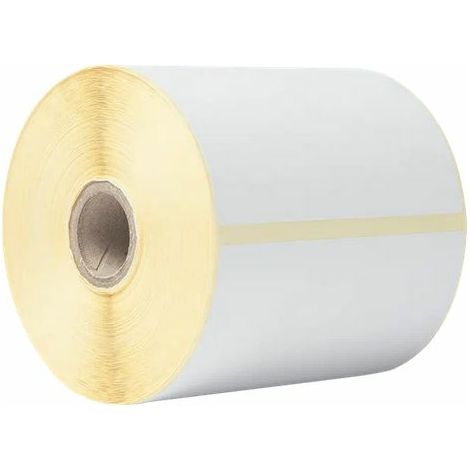 BROTHER Caja de 8 rollos de etiquetas termicas blancas -  Cada rollo contiene 350 etiquetas de 102mm