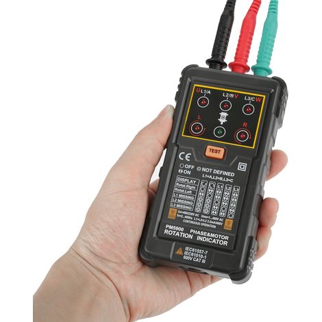 PEAKMETER PM5900 Testeur portable d'indicateurs de rotation de moteurs triphasés (1/5)