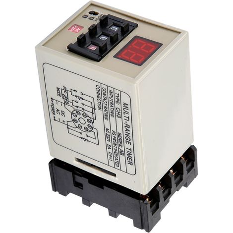 Zeitverzögerungsrelais mit zwei Betriebsmodi AH3-DM, LED-Anzeige 0,01 S-99 H (220 V AC) (1/5)