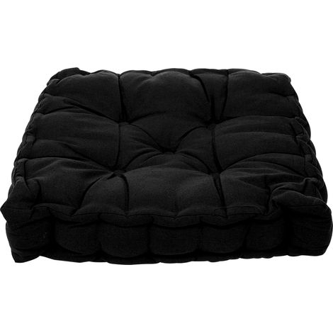 Black Garden Armchair Square Chair Booster Seat Cushion 45cm (W) x 45cm (D) x 10cm (H) (1/5)