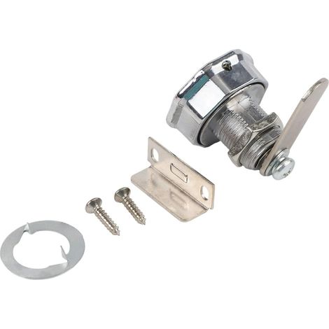 Mechanisches Zinkschloss für Schränke und Schubladen, 12 mm (Silber) (1/5)
