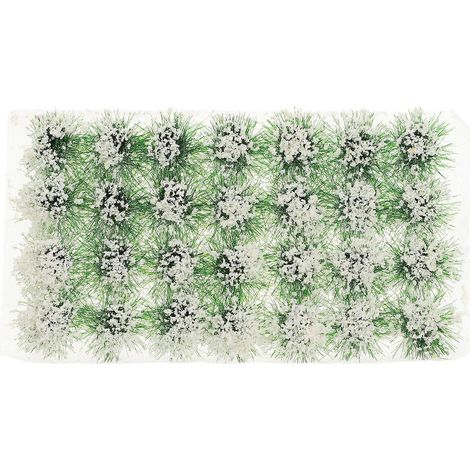boîte de décorations florales miniatures en plastique pour micro-paysage, ornement de maison miniature-1.5X1cm-White (1/3)