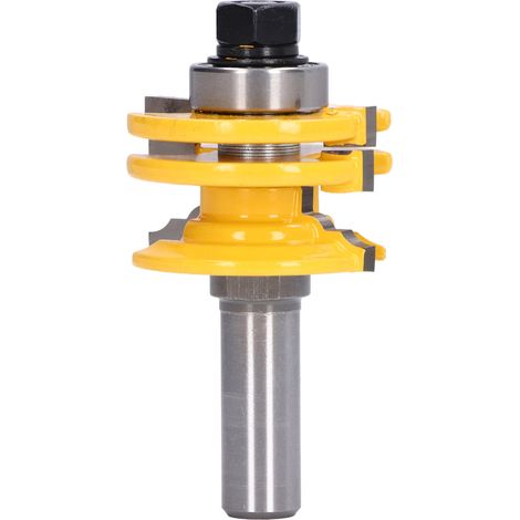 Porte-outil à rainurer pour rail de porte réversible, fraise à bois pour fenêtre, queue de 12,7 mm, diamètre 44,45 mm. (1/5)