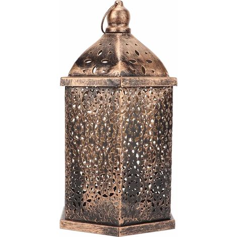 Lanterne Suspendue, Lampe d'extérieur en Fer Style rétro décoration de la Maison Ornement pour Jardin Patio (1/5)