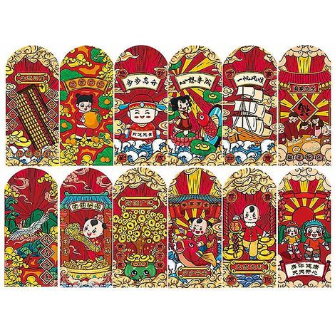 12 enveloppes rouges pour le Nouvel An