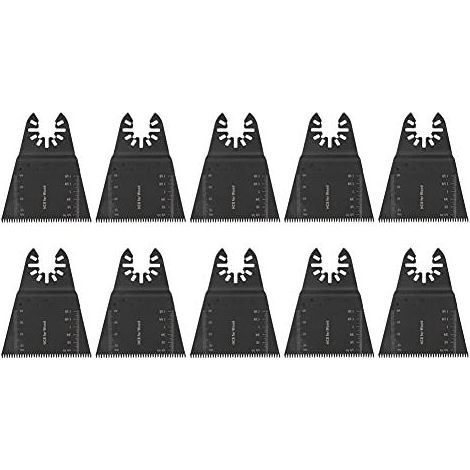 Set di 10 lame per multiutensile, lama per sega oscillante da 65 mm, accessori oscillanti per metallo tenero, legno, plastica e per forare. (1/5)