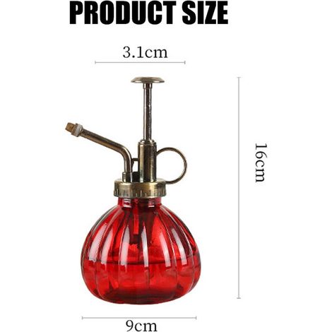Sprühflasche aus Glas für Pflanzen Feuchtigkeitsspendende Sprühflasche im Vintage Stil Sukkulenten Gießflasche mit Pumpverschluss Feinnebel Sprüh (1/5)