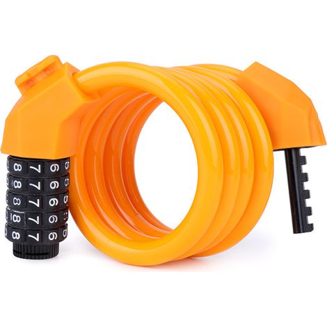 Antivol de vélo à combinaison orange pour une sécurité sans clé sur les vélos et les scooters.-AquaForge (1/5)