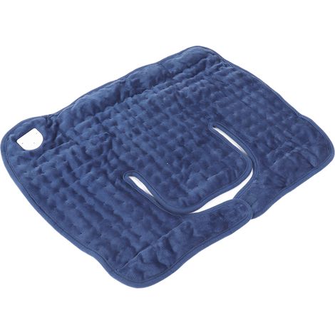 Châle chauffant électrique, couverture chauffante d'hiver à 6 niveaux de puissance, arrêt automatique, idéal pour la maison et le bureau, compatible avec les normes UE 220-240 V CA, bleu. (1/5)