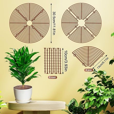 Grille de Pot de Fleurs, 30cm Couvercle de Pot de Fleurs (1/2)