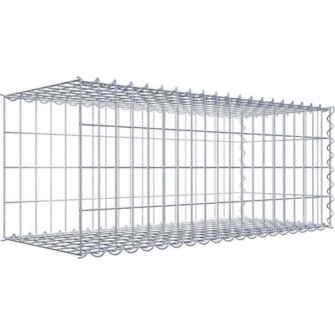 Gabiondeco - Gabion - Element de prolongation en longueur 100 cm x 40 cm x 40 cm (L x H x P). maille 5 x 10 cm. Spirale. Avert.: il manque une grille - Made in Germany (1/5)