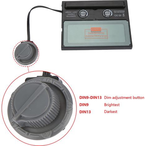 Masque de soudure automatique avec écran filtrant assombrissant solaire, casque de protection oculaire pour soudeur (1/5)