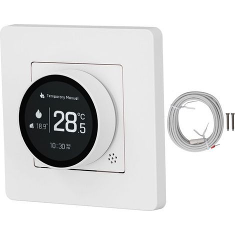 Intelligenter Thermostat für Elektroheizungen, ZigBee, mobile App, Synchronisierung, LCD-Display, Temperaturregler, 95–245 V AC-Schalter, weiß (1/5)