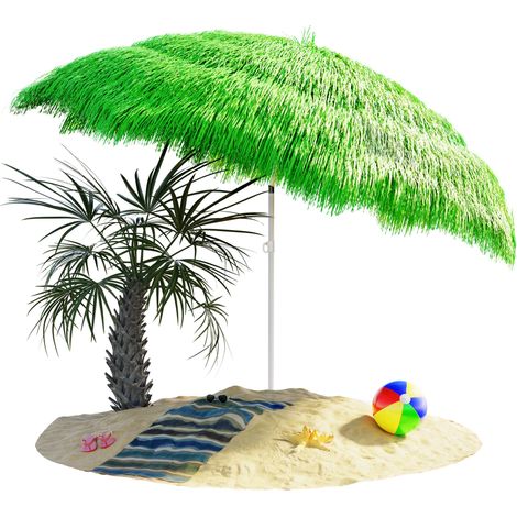 Parasol inclinable Hawaii 192 cm – Ø 160 cm réglable – Protection UV 30+ – Toile hydrofuge – Mât métal 22 mm – 8 baleines pour stabilité – Kingsleeve