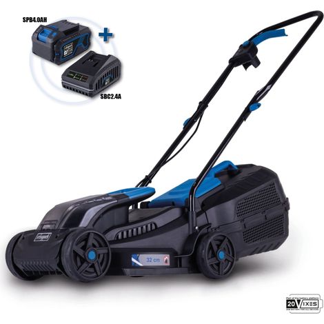 Lawnmower 20V 32cm battery 4.0Ah + charger ixes Scheppach bc-mp320-x