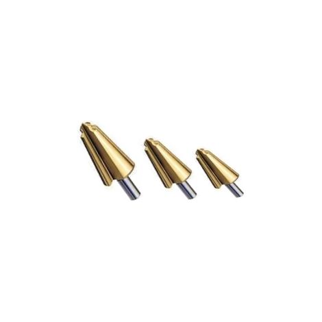 Frese/Punte coniche allargafori HSS set 3 pezzi