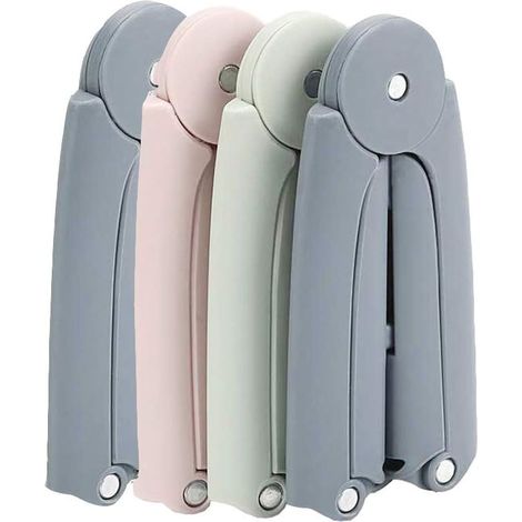 Lot de 4 cintres pliables en plastique, cintres de voyage portables, cintres pour jupes d'extérieur résistants au vent (1/5)