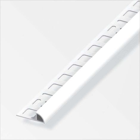 Alfer Profilo a Quadrante Bianco Brillante PVC Rigido 2,50 m 8 mm