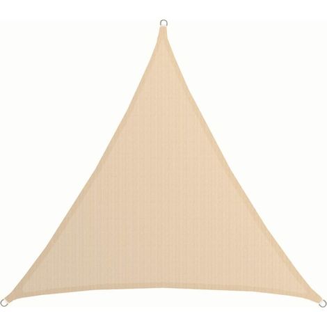 UV-Sonnensegel – Dreieckiger Sonnenschutz aus 2x2x2 HDPE – Beiges Sonnensegel für Garten und Balkon