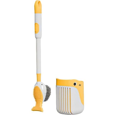 Toilet Brush - Cartoon Animal Cleaning Tool - Refillable Handle Dispenser - Bathroom Hygiene Device - Household Cleaning - Toilet Maintenance, Cleaning (1/5)