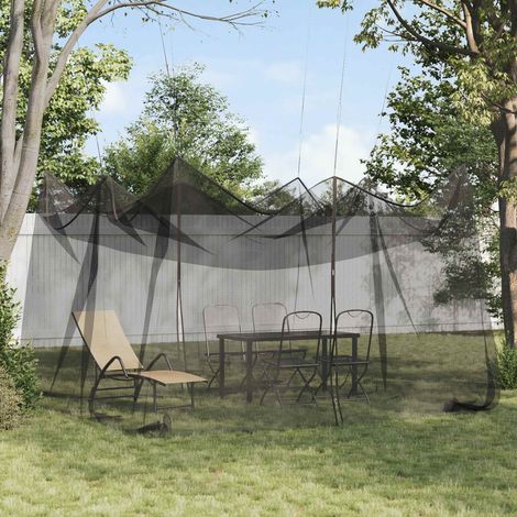vidaXL Filet Anti-Moustiques de Jardin 156 Maille Noir 4 x 4 x 2,5 m