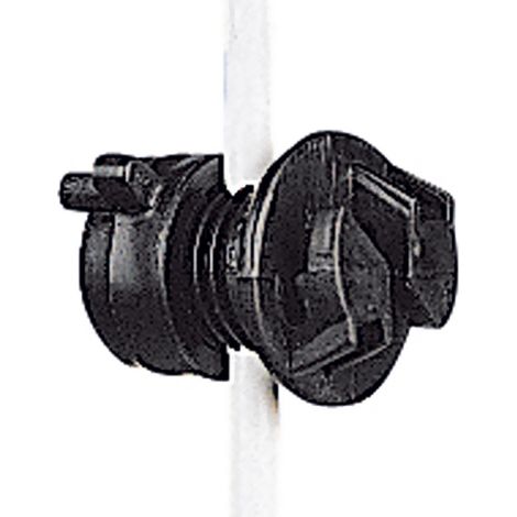 Isolatori per picchetti tondi 6/14mm per filo e corda 10 o 20 pezzi: nero diametro 4-10 mm 20 pezzi (1/3)