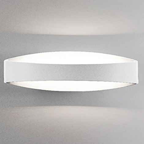Bridge Lampada da parete LED moderna in alluminio bianco opaco 18W 3000K, design elegante per illuminazione d'interni, dimensioni 44x10x11 cm