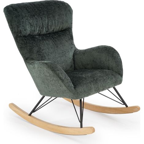 Mecedora Houston 1594, Verde, 92x77x106cm, Tapiz, Madera, Metal, Aglomerado laminado (1/5)