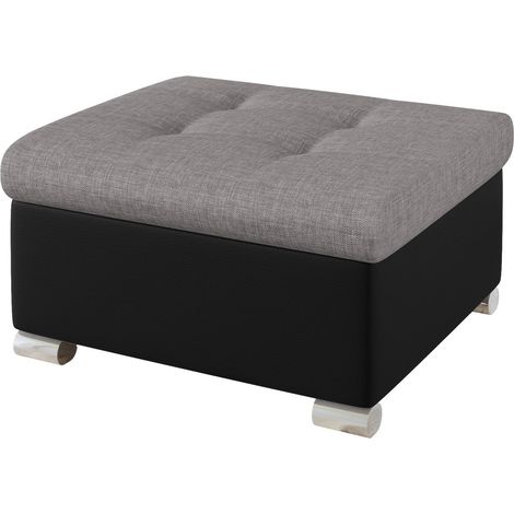 Pouf Comfivo Gemma, Soft 011 + Lux 05, 41x68x70cm, Diamètre: 0, Faux cuir + Tissu, Pieds: Plastique, 0 (1/5)