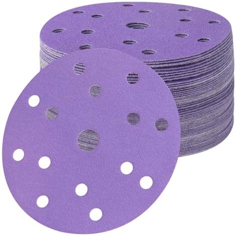 Lot 50 disques abrasifs violets 150 mm, disques abrasifs en céramique grain 40 (1/5)