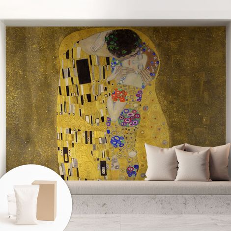 Tapete Vliestapete mit Kleber modern Wohnzimmer - Wanddeko Schlafzimmer - Tapete mit Motiv Jugendstil-Paar 208x146 cm