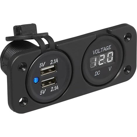 Voltmètre proplus voltmeter 6-30v double port USB 2100mA (1/5)