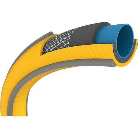 Tubo da giardino ultraflex anti twist 40% PVC riciclato 25 mm 7 m giallo grigio HOZELOCK