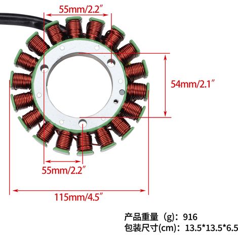 Zündspulenstator Kawasaki KSV700 KFX700 2004-2009/2011 KVF750 650 (1/4)